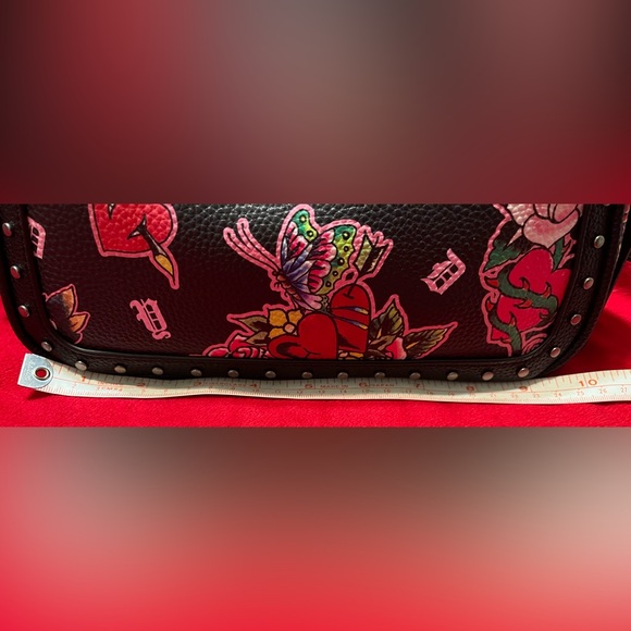Ed Hardy Satchel Purse Covertible Tote to Crossbody Bag  New - Picture 10 of 10